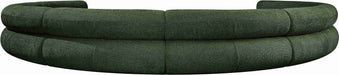 Meridian Furniture - Bale 202" Green Chenille Fabric Upholstered 8 pc. Sectional - 114Green-S8A - GreatFurnitureDeal