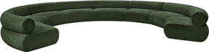 Meridian Furniture - Bale 202" Green Chenille Fabric Upholstered 8 pc. Sectional - 114Green-S8A - GreatFurnitureDeal