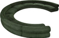 Meridian Furniture - Bale 202" Green Chenille Fabric Upholstered 8 pc. Sectional - 114Green-S8A - GreatFurnitureDeal