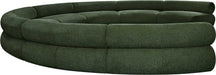 Meridian Furniture - Bale 202" Green Chenille Fabric Upholstered 8 pc. Sectional - 114Green-S8A - GreatFurnitureDeal