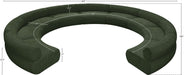 Meridian Furniture - Bale 202" Green Chenille Fabric Upholstered 9 pc. Sectional - 114Green-S9A - GreatFurnitureDeal