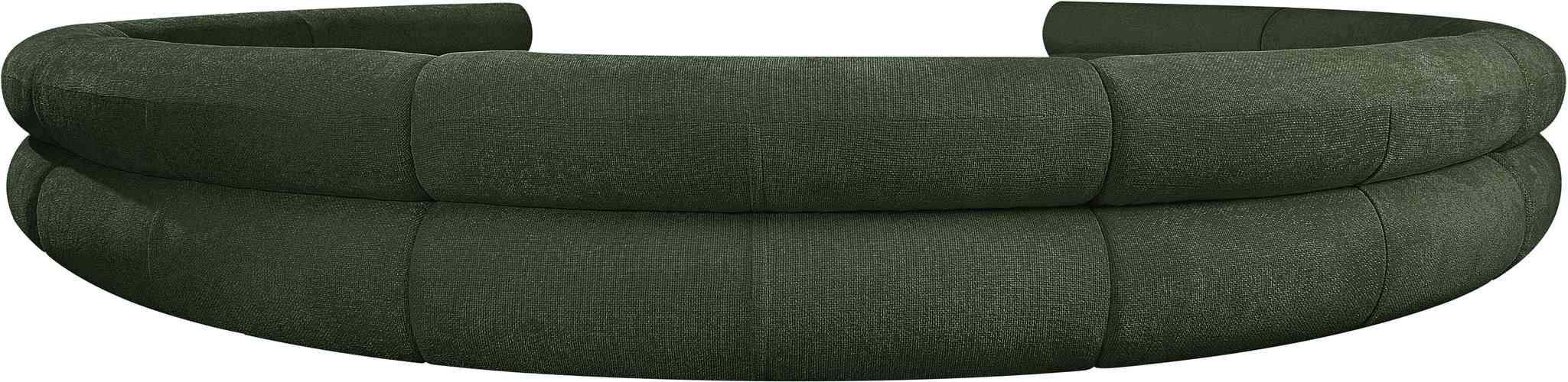 Meridian Furniture - Bale 202" Green Chenille Fabric Upholstered 9 pc. Sectional - 114Green-S9A - GreatFurnitureDeal