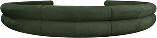 Meridian Furniture - Bale 202" Green Chenille Fabric Upholstered 9 pc. Sectional - 114Green-S9A - GreatFurnitureDeal