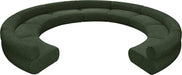 Meridian Furniture - Bale 202" Green Chenille Fabric Upholstered 9 pc. Sectional - 114Green-S9A - GreatFurnitureDeal