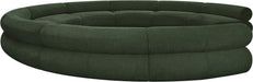Meridian Furniture - Bale 202" Green Chenille Fabric Upholstered 9 pc. Sectional - 114Green-S9A - GreatFurnitureDeal