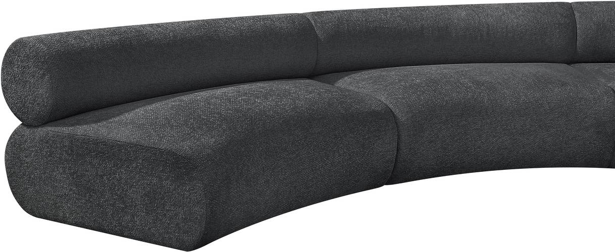 Meridian Furniture - Bale 202" Grey Chenille Fabric Upholstered 10 pc. Sectional - 114Grey-S10A - GreatFurnitureDeal