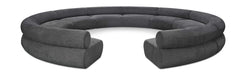 Meridian Furniture - Bale 202" Grey Chenille Fabric Upholstered 10 pc. Sectional - 114Grey-S10A - GreatFurnitureDeal