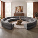 Meridian Furniture - Bale 202" Grey Chenille Fabric Upholstered 10 pc. Sectional - 114Grey-S10A - GreatFurnitureDeal