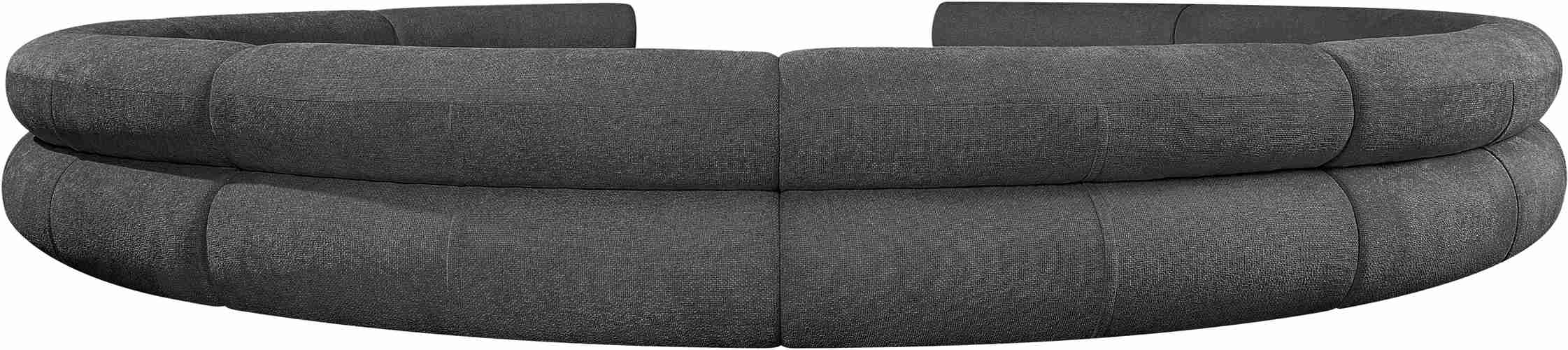 Meridian Furniture - Bale 202" Grey Chenille Fabric Upholstered 10 pc. Sectional - 114Grey-S10A - GreatFurnitureDeal
