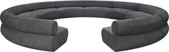 Meridian Furniture - Bale 202" Grey Chenille Fabric Upholstered 10 pc. Sectional - 114Grey-S10A - GreatFurnitureDeal