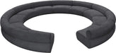 Meridian Furniture - Bale 202" Grey Chenille Fabric Upholstered 10 pc. Sectional - 114Grey-S10A - GreatFurnitureDeal