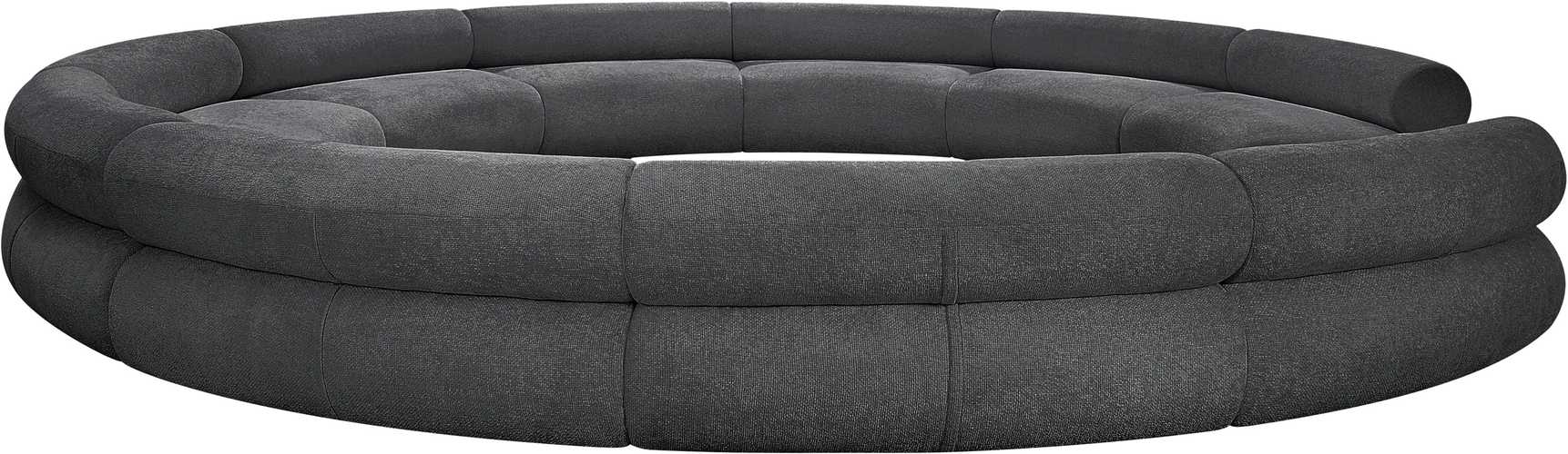 Meridian Furniture - Bale 202" Grey Chenille Fabric Upholstered 10 pc. Sectional - 114Grey-S10A - GreatFurnitureDeal