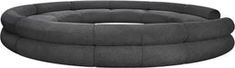 Meridian Furniture - Bale 202" Grey Chenille Fabric Upholstered 10 pc. Sectional - 114Grey-S10A - GreatFurnitureDeal