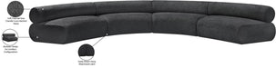 Meridian Furniture - Bale 183" Grey Chenille Fabric Upholstered 4 pc. Sectional - 114Grey-S4A - GreatFurnitureDeal