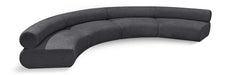 Meridian Furniture - Bale 183" Grey Chenille Fabric Upholstered 4 pc. Sectional - 114Grey-S4A - GreatFurnitureDeal