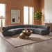 Meridian Furniture - Bale 183" Grey Chenille Fabric Upholstered 4 pc. Sectional - 114Grey-S4A - GreatFurnitureDeal