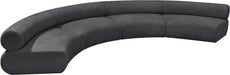 Meridian Furniture - Bale 183" Grey Chenille Fabric Upholstered 4 pc. Sectional - 114Grey-S4A - GreatFurnitureDeal
