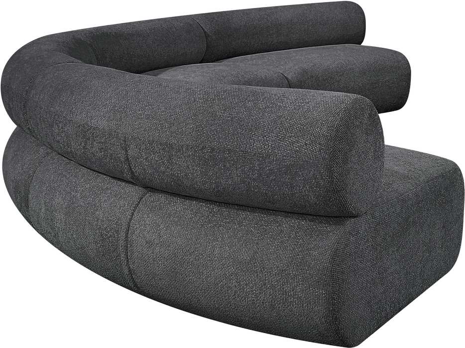 Meridian Furniture - Bale 183" Grey Chenille Fabric Upholstered 4 pc. Sectional - 114Grey-S4A - GreatFurnitureDeal