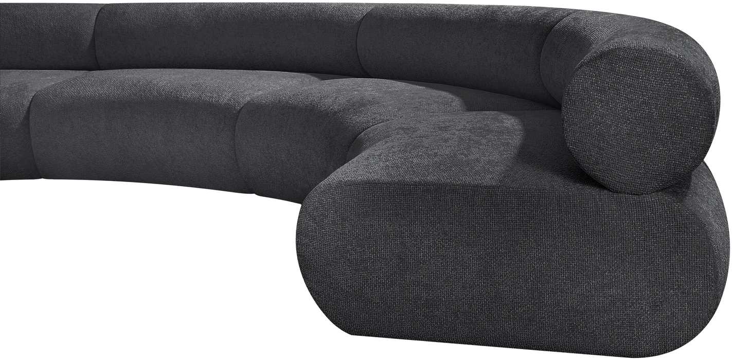 Meridian Furniture - Bale 183" Grey Chenille Fabric Upholstered 4 pc. Sectional - 114Grey-S4A - GreatFurnitureDeal