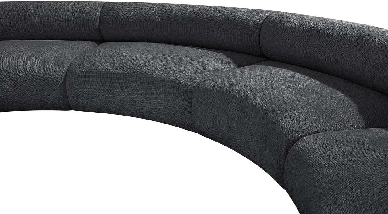 Meridian Furniture - Bale 183" Grey Chenille Fabric Upholstered 4 pc. Sectional - 114Grey-S4A - GreatFurnitureDeal