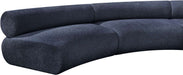 Meridian Furniture - Bale 202" Navy Chenille Fabric Upholstered 10 pc. Sectional - 114Navy-S10A - GreatFurnitureDeal