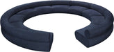 Meridian Furniture - Bale 202" Navy Chenille Fabric Upholstered 10 pc. Sectional - 114Navy-S10A - GreatFurnitureDeal