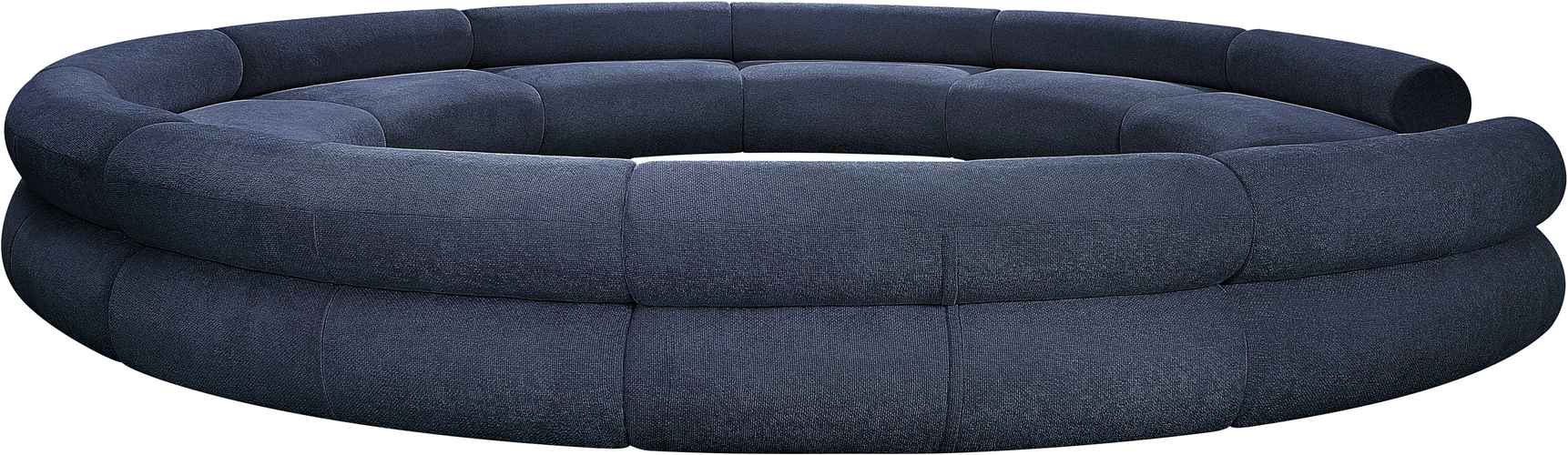 Meridian Furniture - Bale 202" Navy Chenille Fabric Upholstered 10 pc. Sectional - 114Navy-S10A - GreatFurnitureDeal