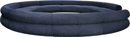 Meridian Furniture - Bale 202" Navy Chenille Fabric Upholstered 10 pc. Sectional - 114Navy-S10A - GreatFurnitureDeal