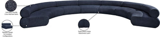 Meridian Furniture - Bale 202" Navy Chenille Fabric Upholstered 7 pc. Sectional - 114Navy-S7A - GreatFurnitureDeal