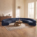 Meridian Furniture - Bale 202" Navy Chenille Fabric Upholstered 7 pc. Sectional - 114Navy-S7A - GreatFurnitureDeal