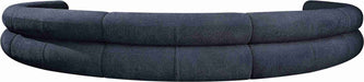 Meridian Furniture - Bale 202" Navy Chenille Fabric Upholstered 7 pc. Sectional - 114Navy-S7A - GreatFurnitureDeal