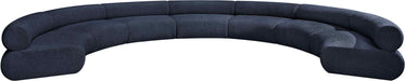 Meridian Furniture - Bale 202" Navy Chenille Fabric Upholstered 7 pc. Sectional - 114Navy-S7A - GreatFurnitureDeal