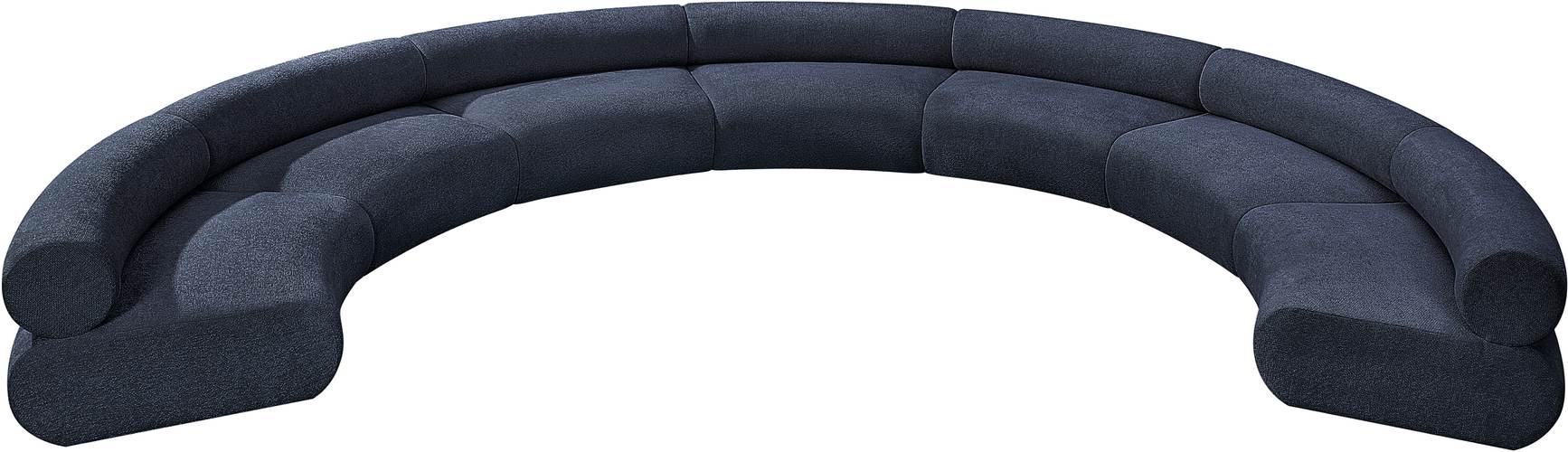Meridian Furniture - Bale 202" Navy Chenille Fabric Upholstered 7 pc. Sectional - 114Navy-S7A - GreatFurnitureDeal