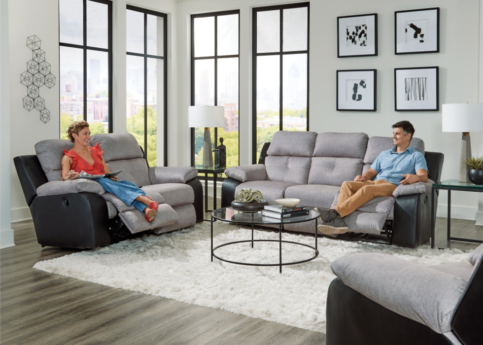 Catnapper - Felix Swivel Glider Recliner in Black/Granite - 1140-5-BLACK - GreatFurnitureDeal