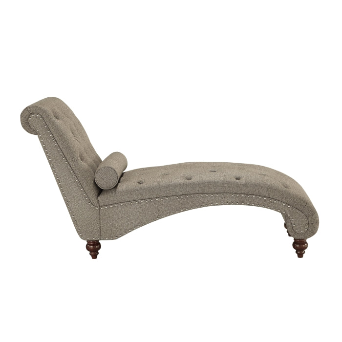 Homelegance - Bonne Chaise with Nailhead and Pillow - 1162BR-5 - GreatFurnitureDeal