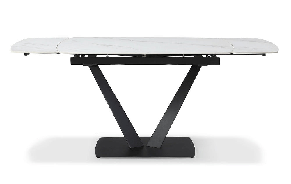 ESF Furniture - 109 - 5 Piece Dining Table Set in White Ceramic - 109TABLEWHITE-5SET - GreatFurnitureDeal