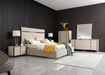VIG Furniture - Modrest Cartier Modern Beige Velvet and Brushed Brass California King Bed - VGVC-BDAD02-BGE-BB-BED-CK - GreatFurnitureDeal