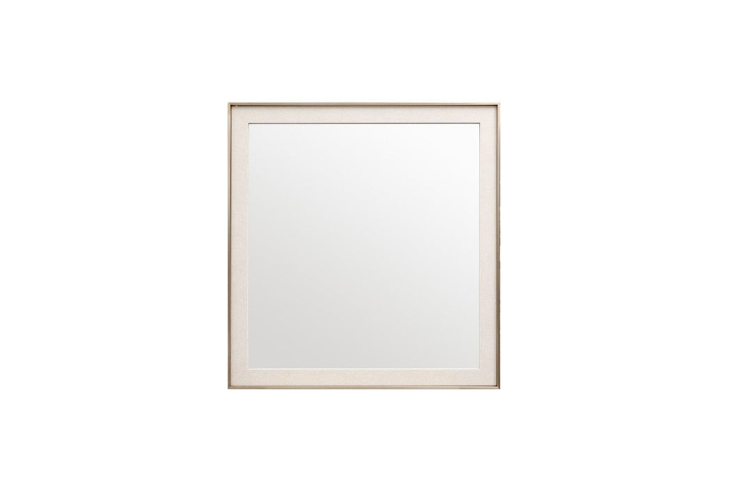 VIG Furniture - Nova Domus Cartier Modern Beige Shagreen Brushed Brass Mirror - VGVC-J-A002-MR