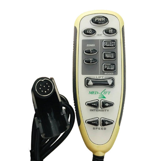 Inseat - Med-Lift Relaxor Replacement Remote for Lift Chairs w/ Heat and Massage (8 pin male) -  11700UX 11700U - GreatFurnitureDeal