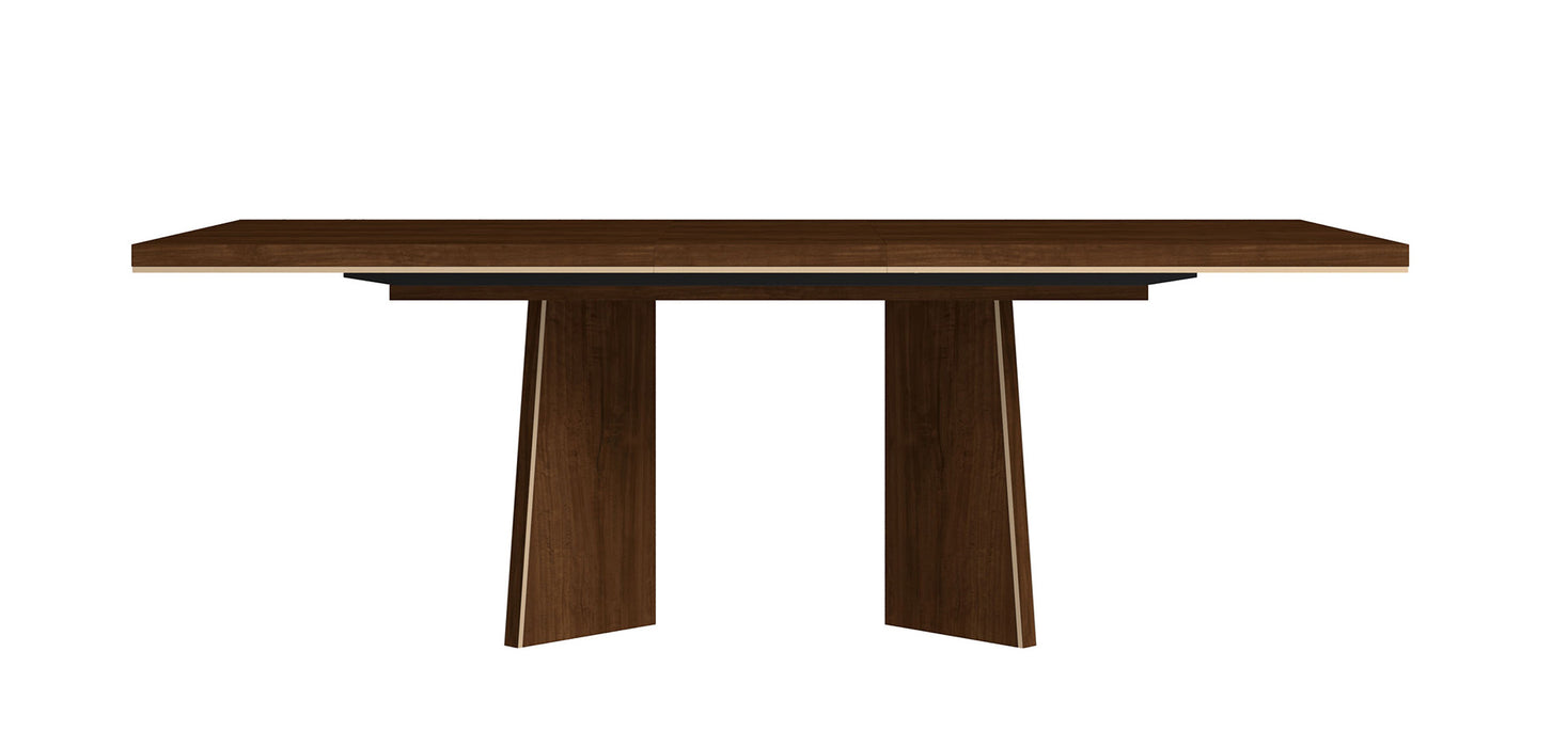ESF Furniture - Eva Dining Table w/ 17.7" Extension in Walnut - EVATABLE