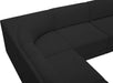 Meridian Furniture - Ollie 98" Black Boucle Fabric Upholstered 5pc. Sectional - 118Black-Sec5B - GreatFurnitureDeal