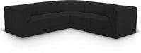 Meridian Furniture - Ollie 98" Black Boucle Fabric Upholstered 5pc. Sectional - 118Black-Sec5B - GreatFurnitureDeal