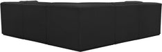 Meridian Furniture - Ollie 98" Black Boucle Fabric Upholstered 5pc. Sectional - 118Black-Sec5B - GreatFurnitureDeal