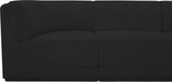 Meridian Furniture - Ollie 98" Black Boucle Fabric Upholstered 5pc. Sectional - 118Black-Sec5B - GreatFurnitureDeal