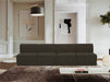 Meridian Furniture - Ollie 120" Brown Boucle Fabric Upholstered 4pc. Armless Sofa - 118Brown-S120 - GreatFurnitureDeal