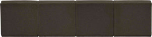 Meridian Furniture - Ollie 120" Brown Boucle Fabric Upholstered 4pc. Armless Sofa - 118Brown-S120 - GreatFurnitureDeal