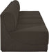 Meridian Furniture - Ollie 120" Brown Boucle Fabric Upholstered 4pc. Armless Sofa - 118Brown-S120 - GreatFurnitureDeal