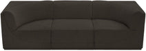 Meridian Furniture - Ollie 98" Brown Boucle Fabric Upholstered 3pc. Sofa - 118Brown-S98 - GreatFurnitureDeal