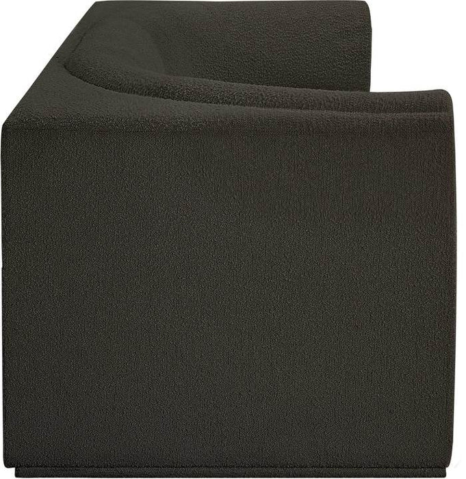 Meridian Furniture - Ollie 98" Brown Boucle Fabric Upholstered 3pc. Sofa - 118Brown-S98 - GreatFurnitureDeal