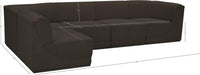Meridian Furniture - Ollie 128" Brown Boucle Fabric Upholstered 5pc. Sectional - 118Brown-Sec5A - GreatFurnitureDeal